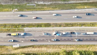 Śląskie: 6 samochodów zderzyło się na A4/fot.Śląska Policja