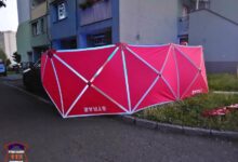 Upadek z wysokości w Tychach. Kobieta nie żyje/fot.112 Tychy/Tyskie Służby Ratownicze