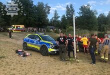 Dramat nad zalewem Nakło-Chechło. Topił się 6-latek i jego ojciec. Fot. KPP Tarnowskie Góry