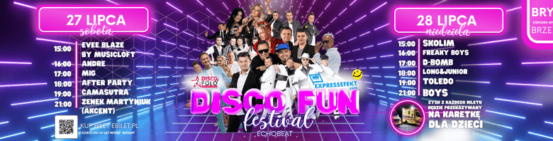 Disco Fun Festiwal w Brynku: Największe wydarzenie muzyczne tego lata!