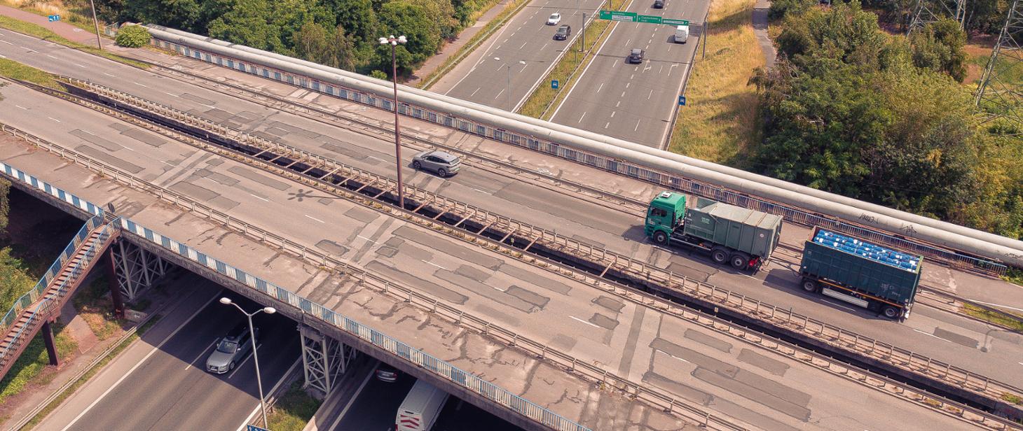 Od poniedziałku tylko jedną jezdnią S86 w Katowicach. Fot. GDDKiA Katowice