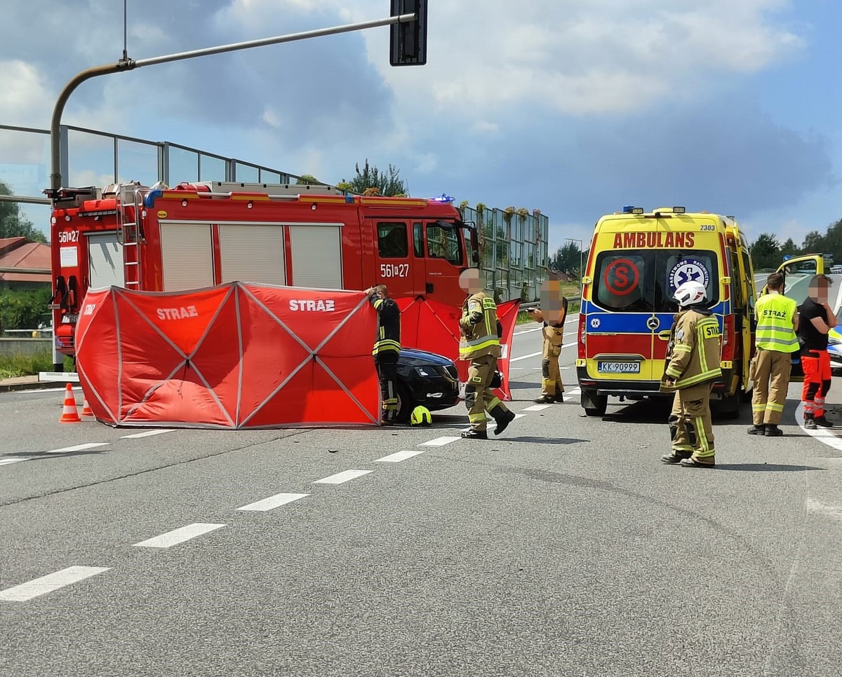 Tragedia na DK94. Nie żyje 16-letni motocyklista/fot. Policja Małopolska