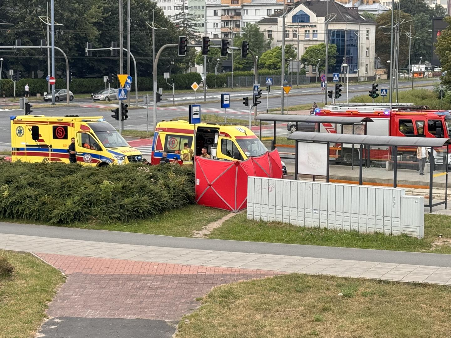 Śmierć na przystanku w Częstochowie/fot.klobucka.pl