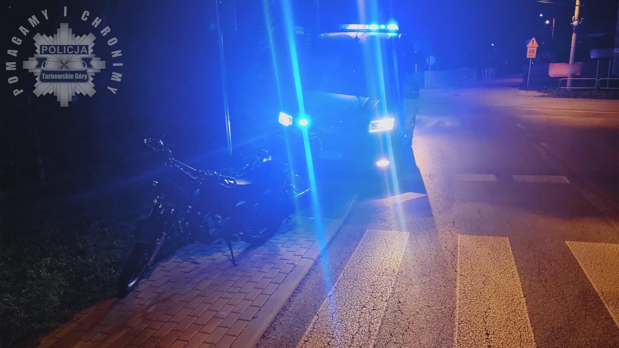 Tarnowskie Góry: wypadek z udziałem motocyklisty. Fot. Policja Śląska