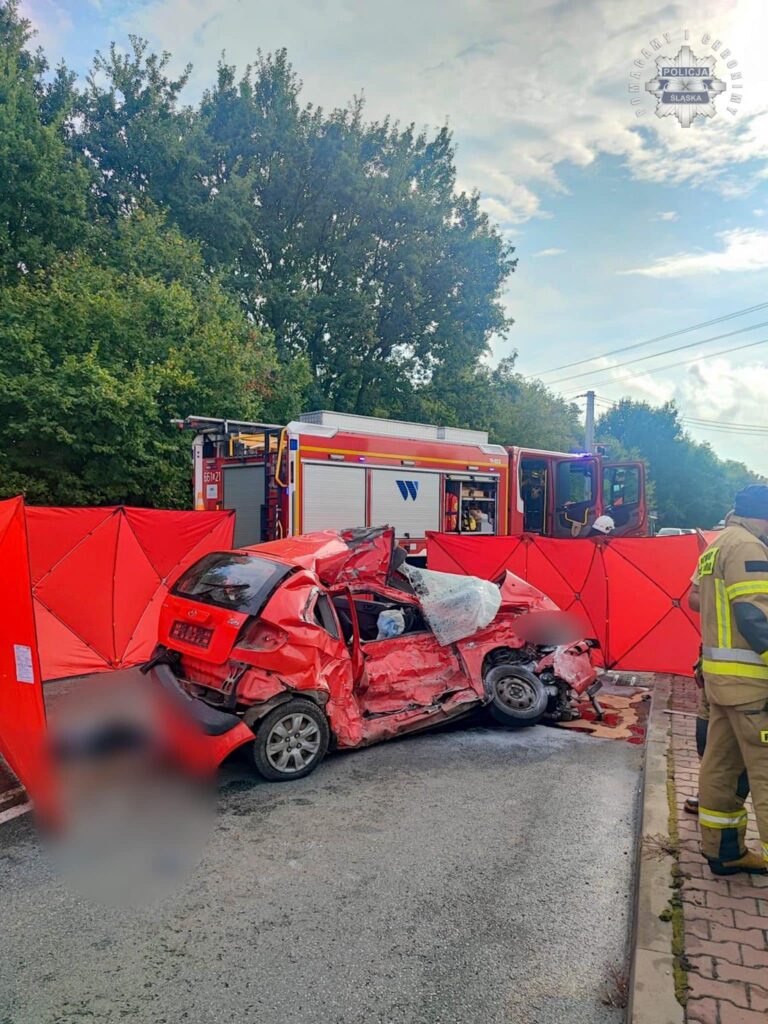 Tragiczny wypadek w Wodzisławiu. Nie żyje jedna osoba. Fot. Policja Śląska