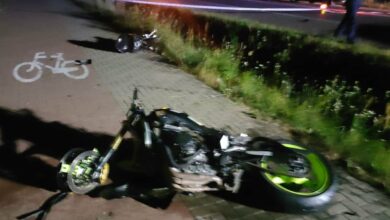 Zaczepił o kię, uderzył w mercedesa. Motocyklista nie żyje/fot.Policja Lubelska