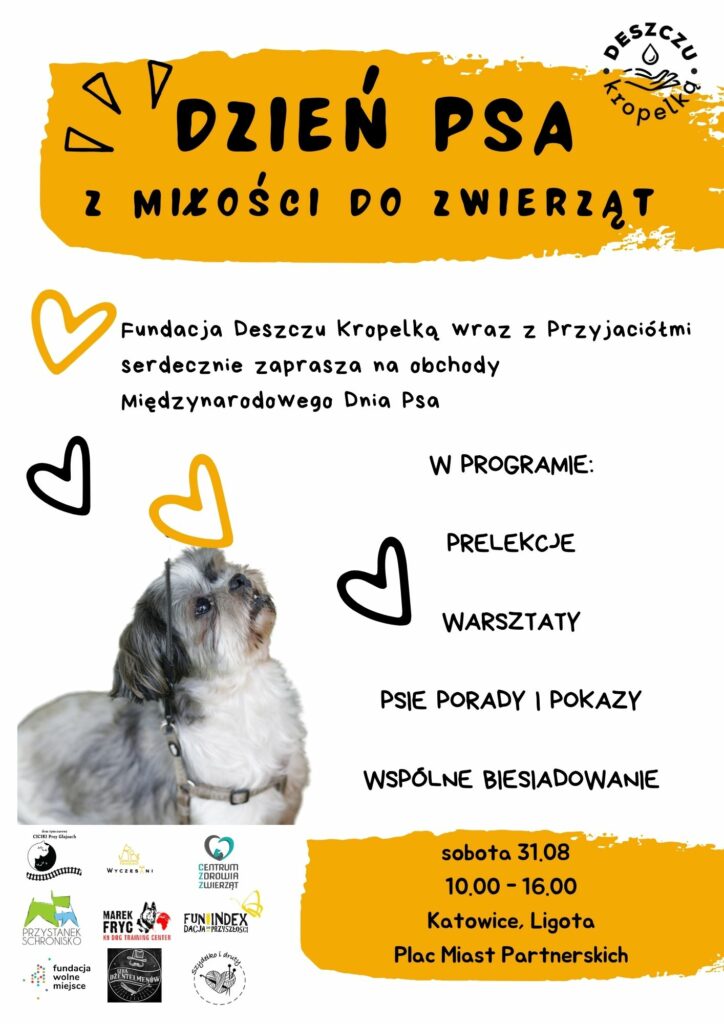 Międzynarodowy Dzień Psa. Fundacja Deszczu Kropelką zaprasza na Ligotę/fot.mat.prasowe