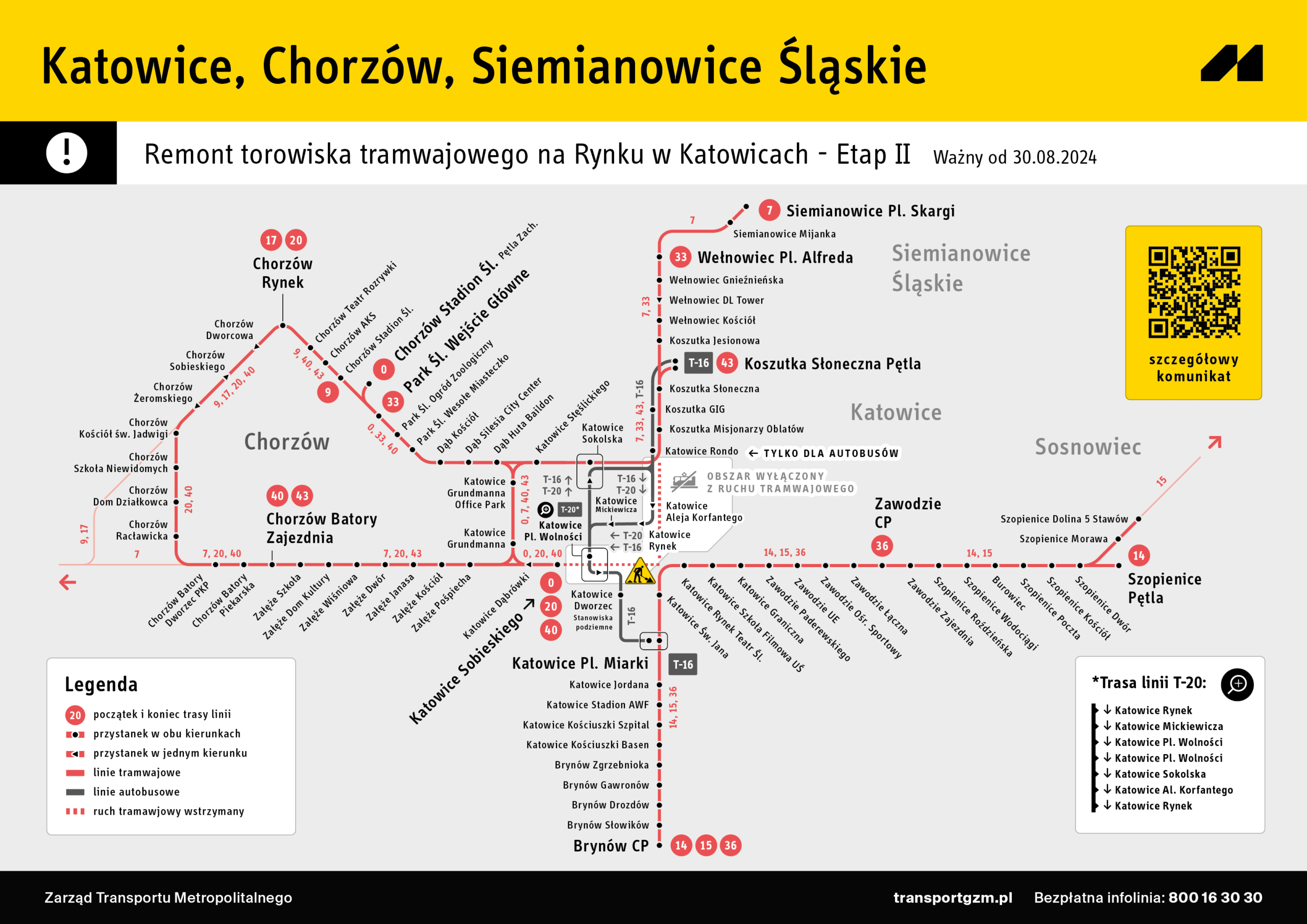 Rusza II etap modernizacji rynku w Katowicach. Będą utrudnienia. Fot. ZTM