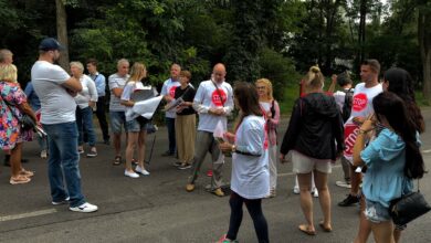 Protest pod siedzibą MPGK w Katowicach