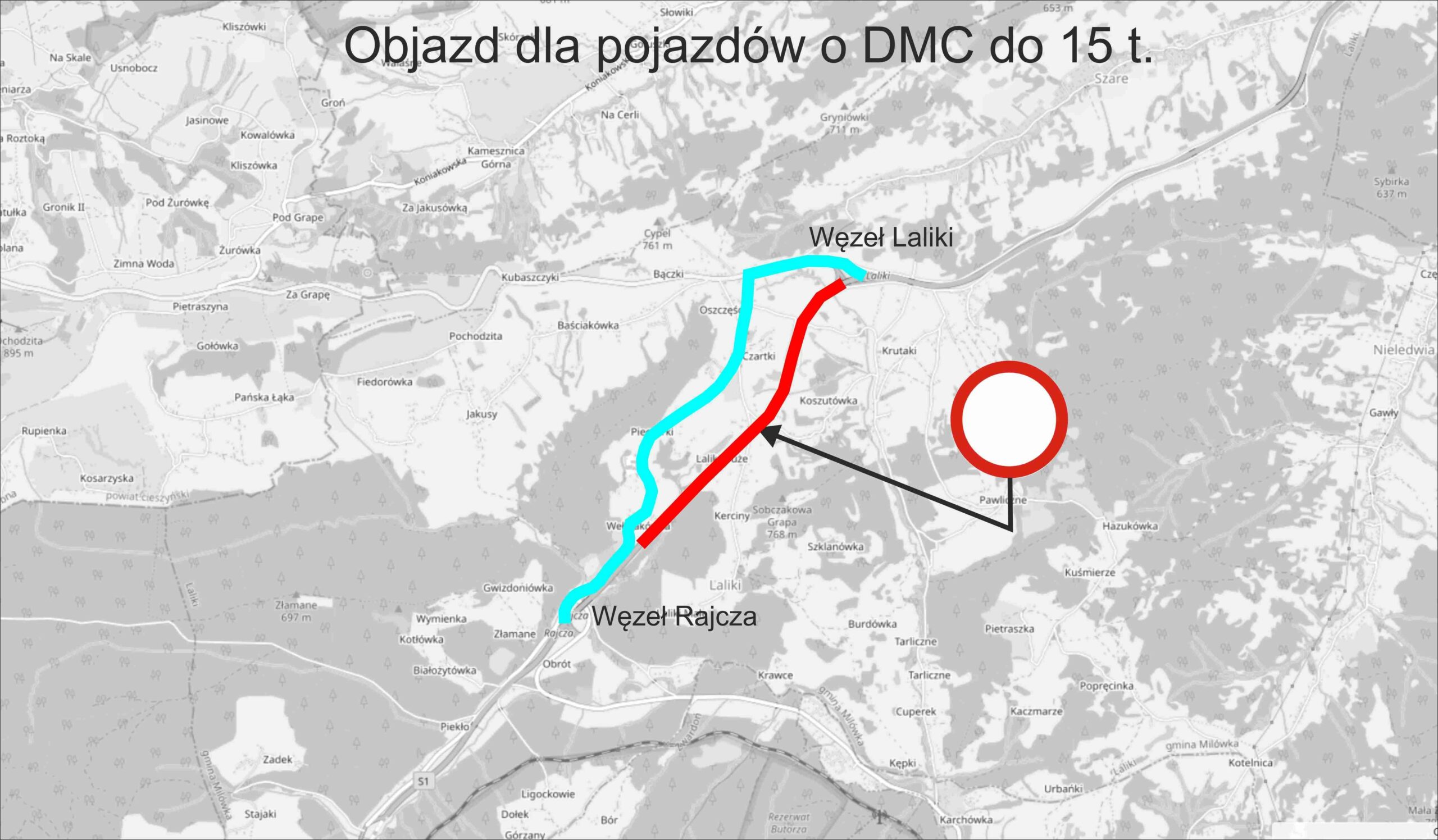 Uwaga! Tunel w Lalikach zamknięty do 18 sierpnia. Fot. GDDKiA