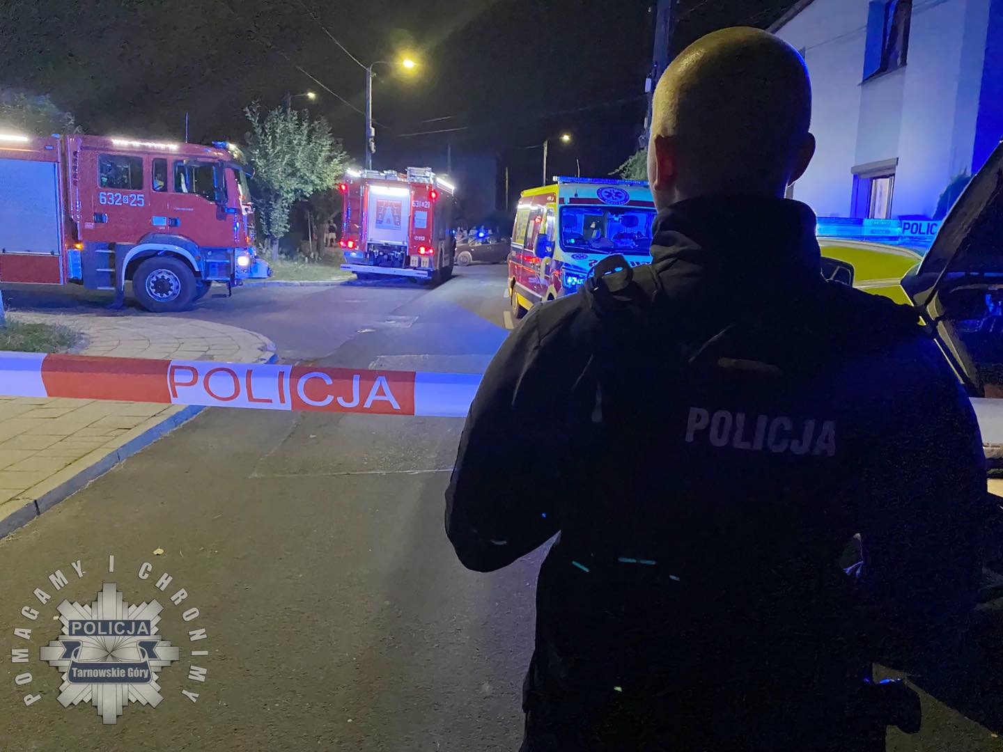 Eksplozja w Radzionkowie. Trzy osoby poszkodowane. Fot. KMP Tarnowskie Góry