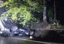 Uderzył w drzewo. Obywatel Ukrainy zginął na miejscu/fot.Policja Lubelska