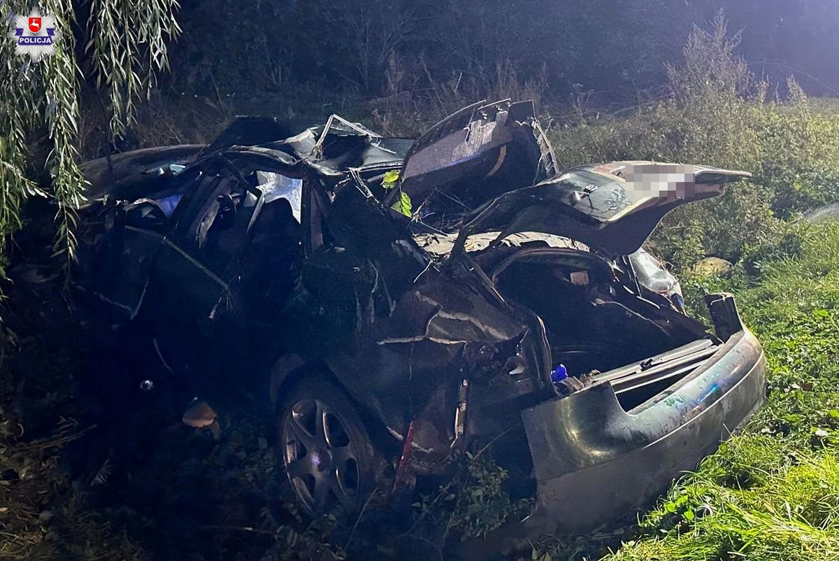 Tragiczny wypadek nastolatków. Nie wiadomo, kto prowadził/fot.Policja Lubelska