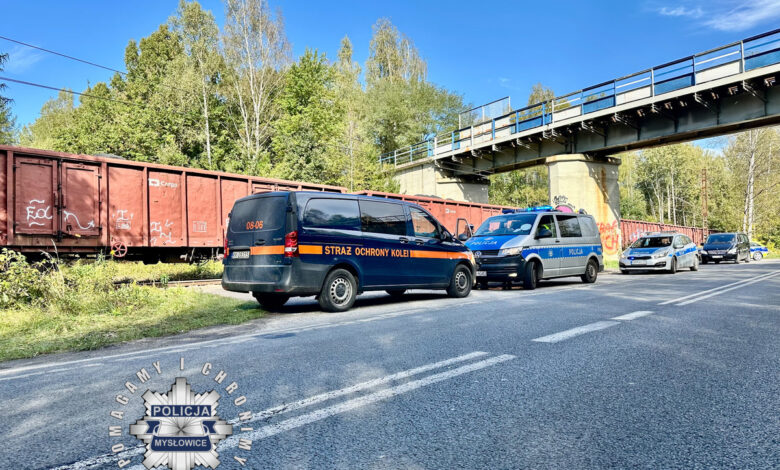 Rowerzysta zginął pod kołami pociągu w Mysłowicach/fot.Śląska Policja