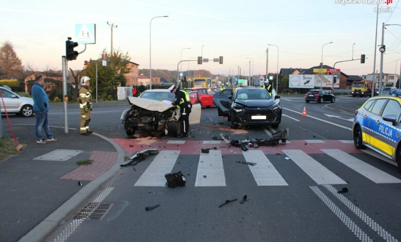 Wypadek w Świerklanach/fot.Śląska Policja