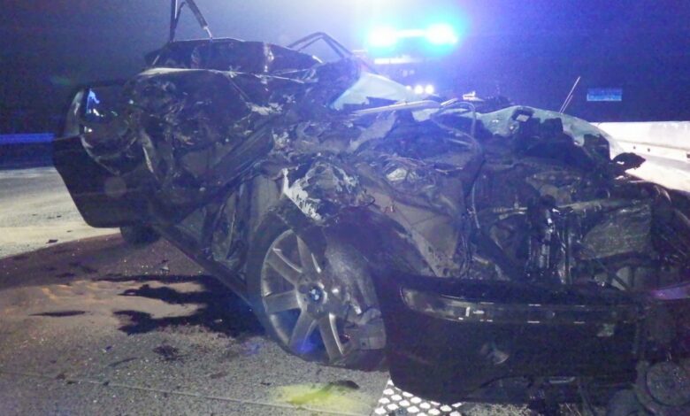 Śląskie: Wypadek na autostradzie A1. Kierowca bmw w ciężkim stanie/fot.Śląska Policja