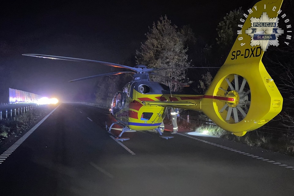 Śmierć na drodze. Droga w kierunku Katowic zablokowana/fot.Śląska Policja/fb