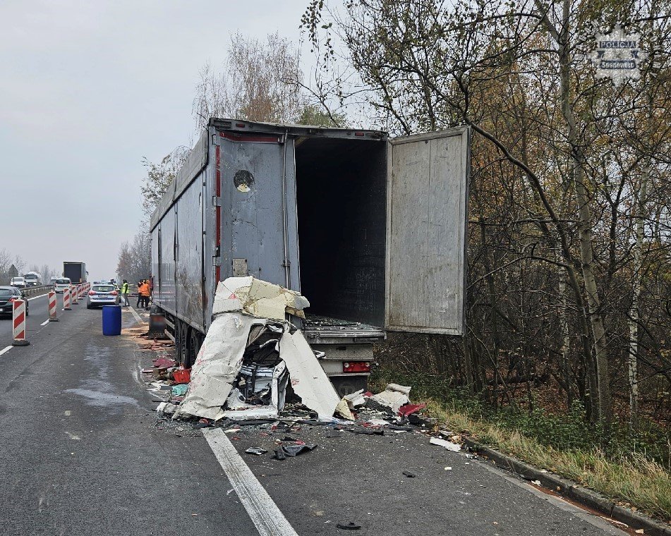 Śmiertelny wypadek na S1. Utrudnienia w kierunku Mysłowic/fot.Śląska Policjafb