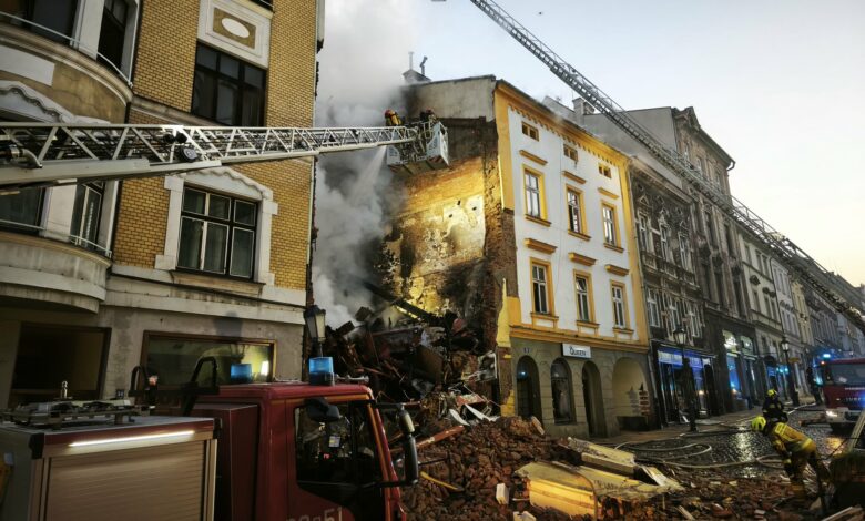 Pożar kamienicy Cieszyn