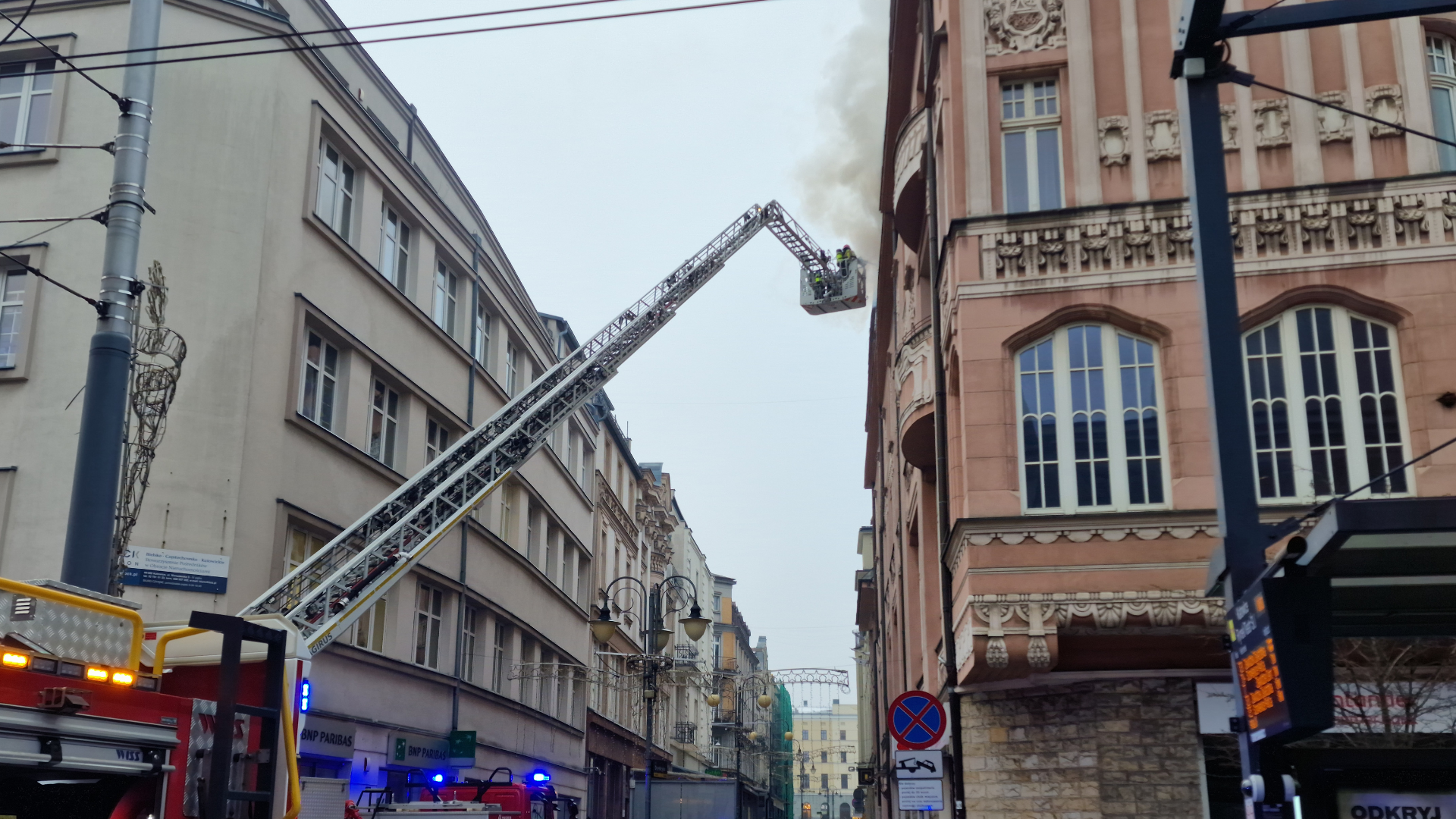 Pożar dyrekcyjna Katowice
