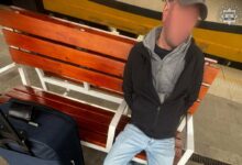 Zatrzymanie mężczyzny w pociągu