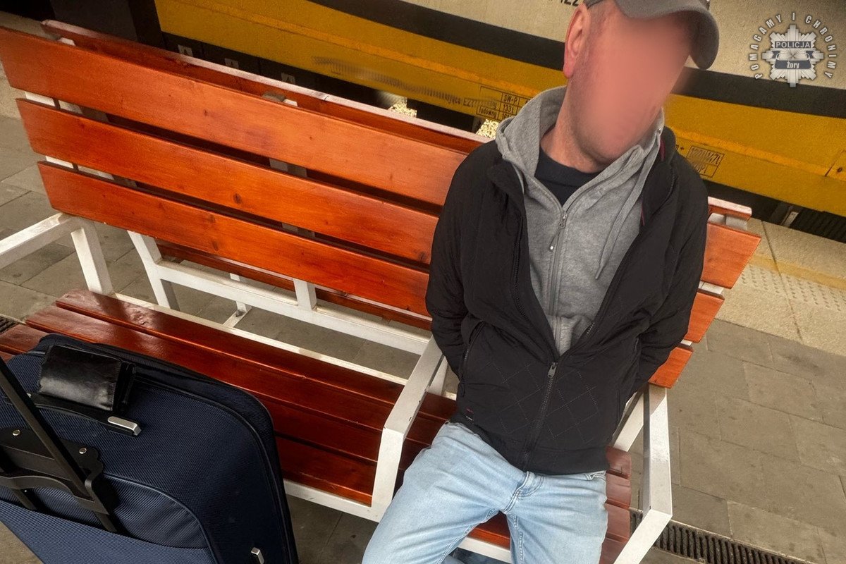 Zatrzymanie mężczyzny w pociągu