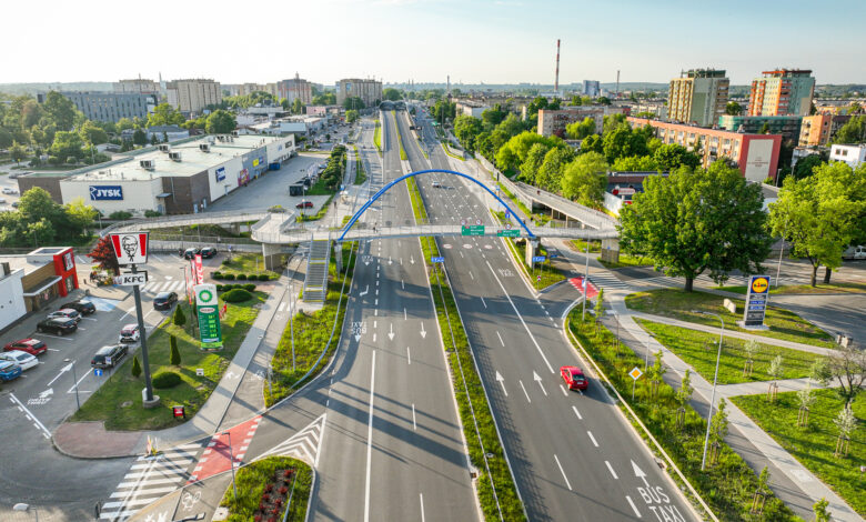 Dwupasmowa jezdnia DK 91 w Częstochowie