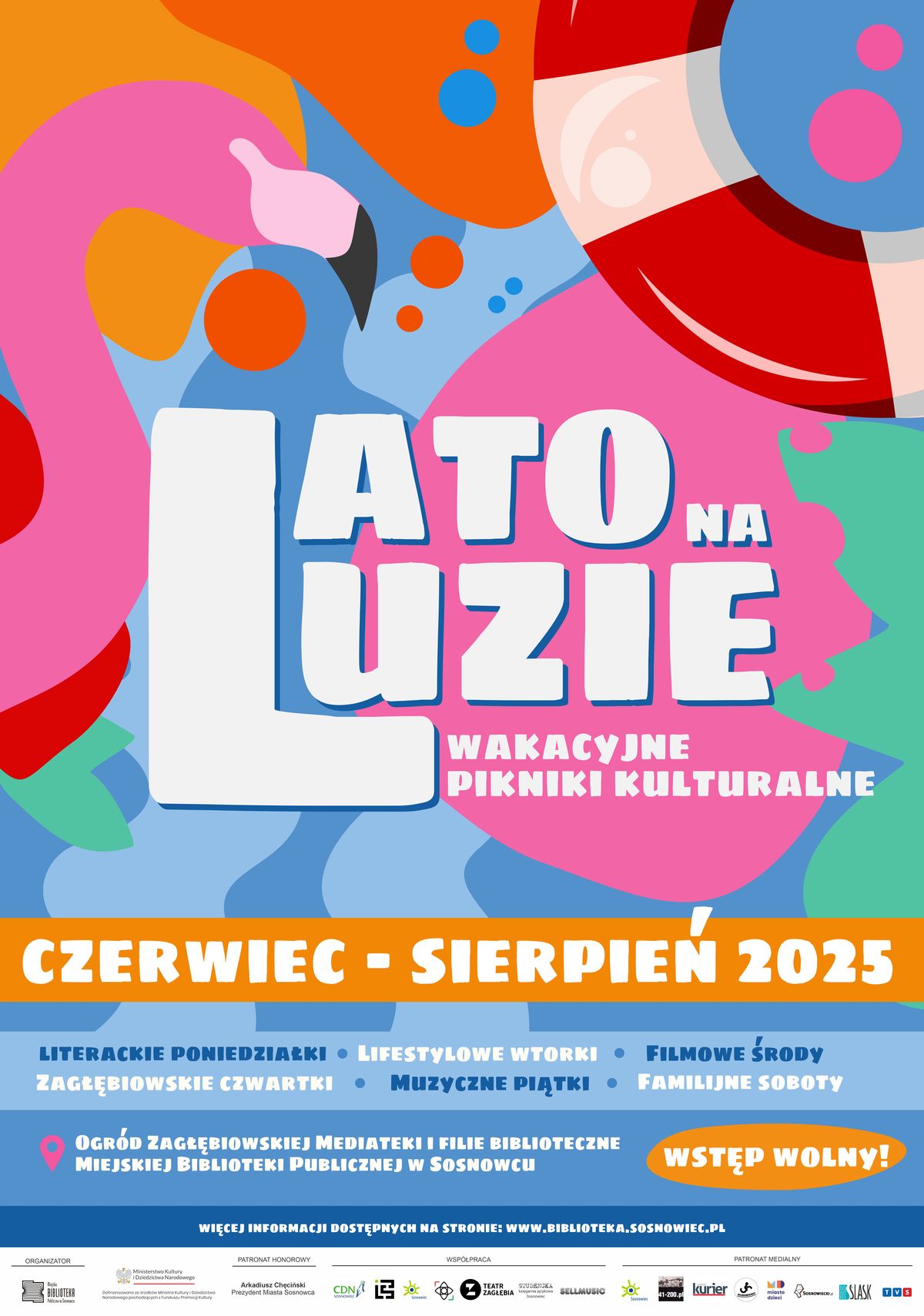 „Lato na luzie – wakacyjne pikniki kulturalne” – spędź to lato z sosnowiecką Biblioteką!