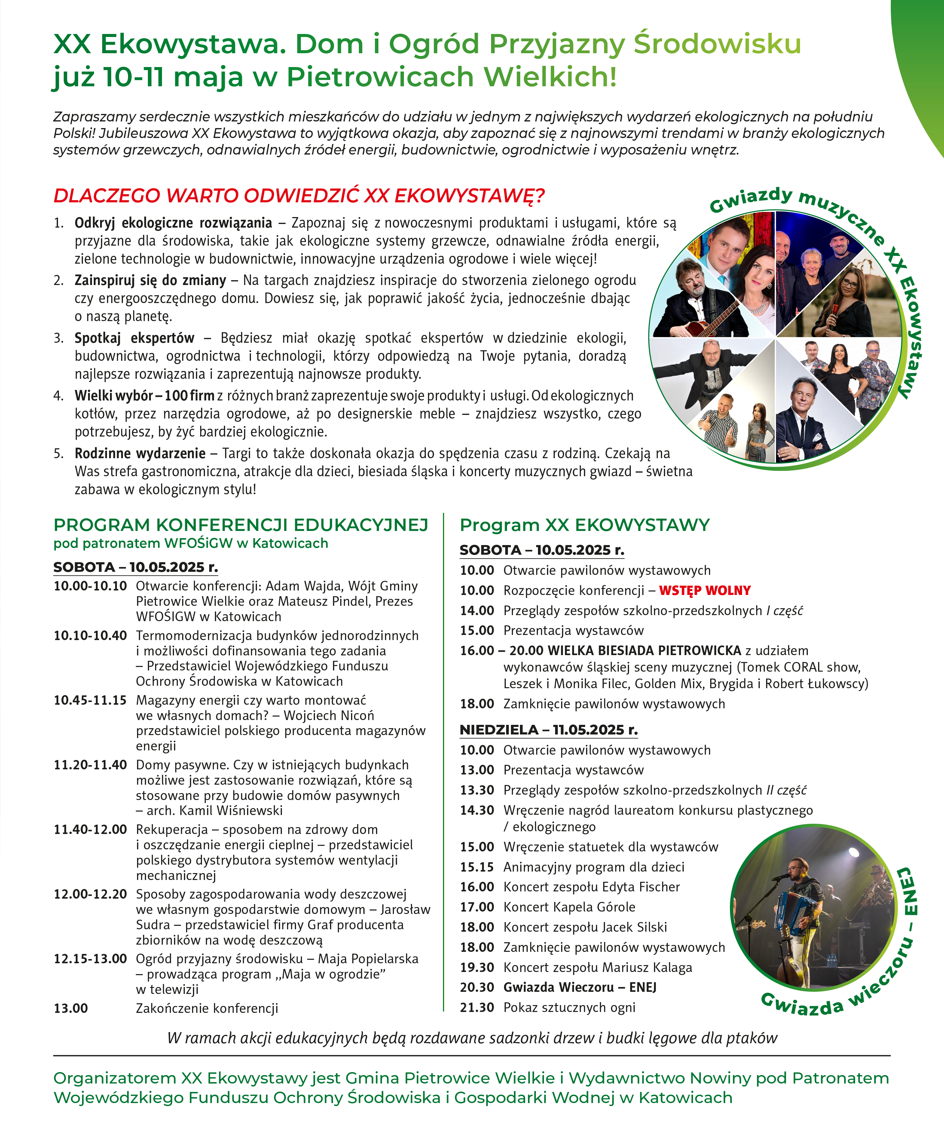 Ekowystawa. Dom i Ogród Przyjazne Środowisku – jubileuszowa edycja już w ten weekend!