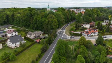 remont ul. kard. Karola Wojtyły w Czańcu - widok z lotu ptaka