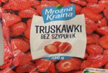 Salmonella w mrożonych truskawkach - opakowanie
