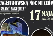 Noc Muzeów 2025 w Będzinie Dąbrowej Górniczej i Sosnowcu plakat