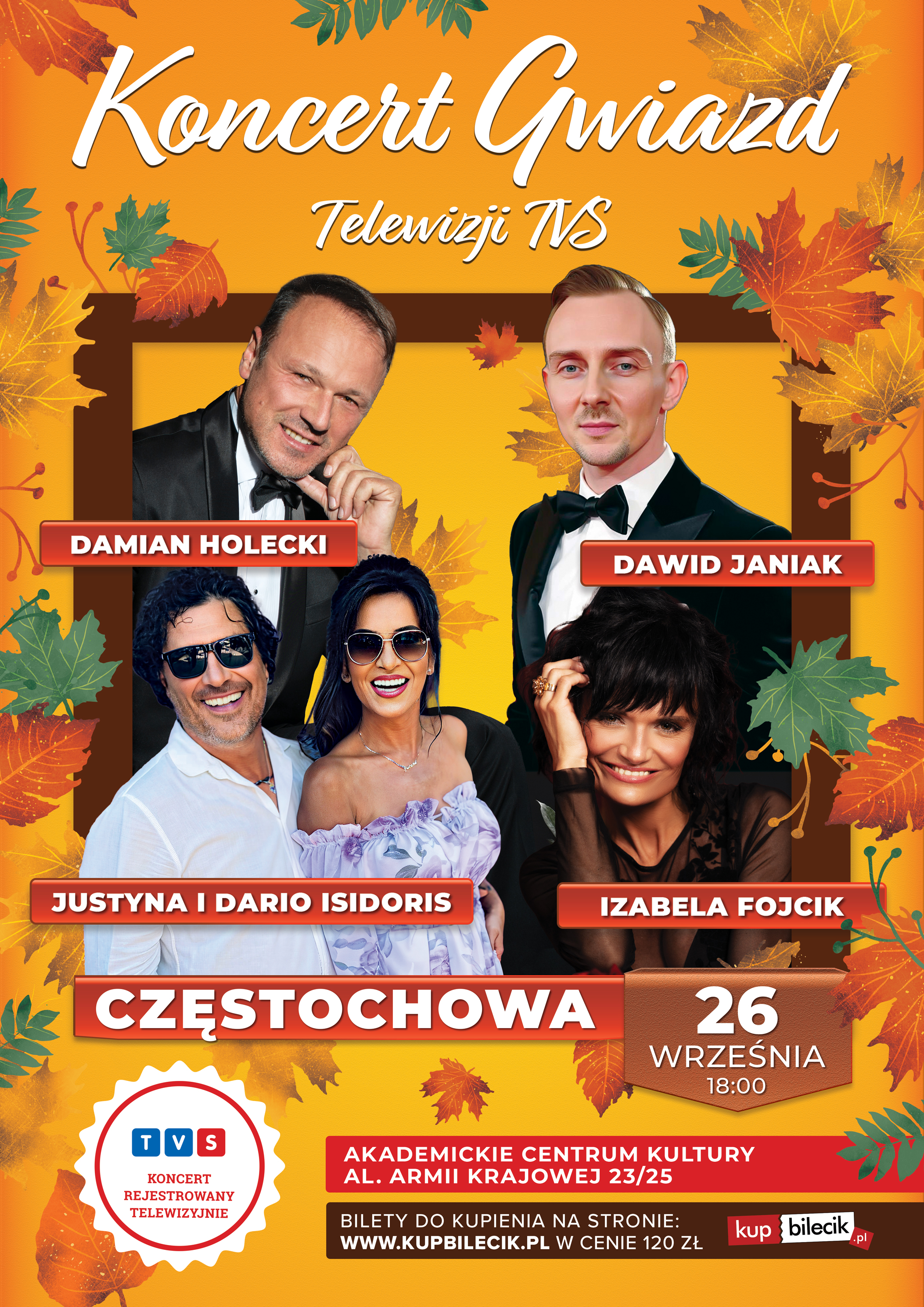 Jesienna Trasa Koncertowa Telewizji TVS startuje w Częstochowie – nie przegap tego muzycznego wydarzenia!