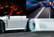 kolarz zdjęć drift, przekroczenie prędkości