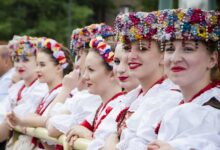 Święto Strojów Ludowych Górnego Śląska kobiety w strojach ludowych