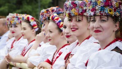 Święto Strojów Ludowych Górnego Śląska kobiety w strojach ludowych