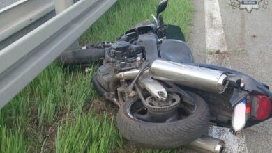 wypadek motocyklisty