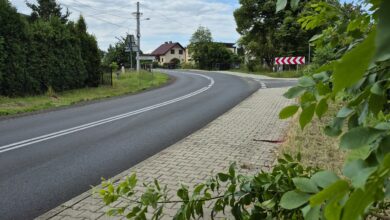 ulica 1 maja w Gołkowicach po remoncie