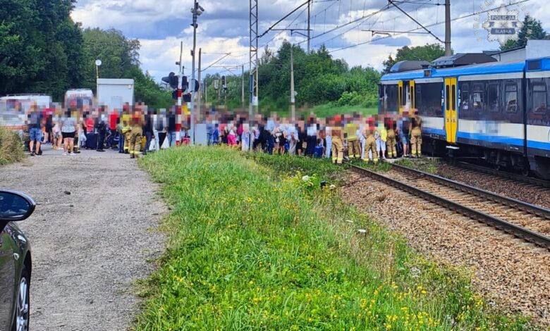 pociąg zadymienie Tychy