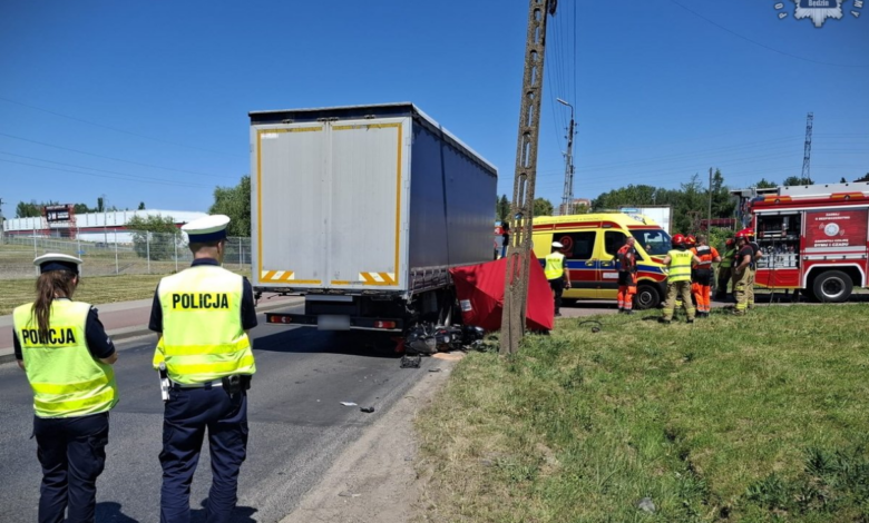 Wypadek śmiertelny w Czeladzi. KPP w Będzinie. Czarny alert drogowy