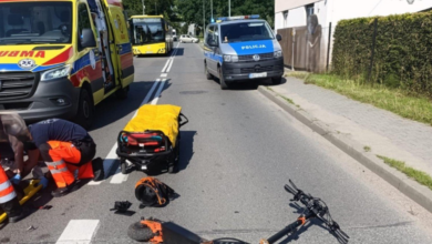 wypadek, hulajnoga elektryczna, Knurów