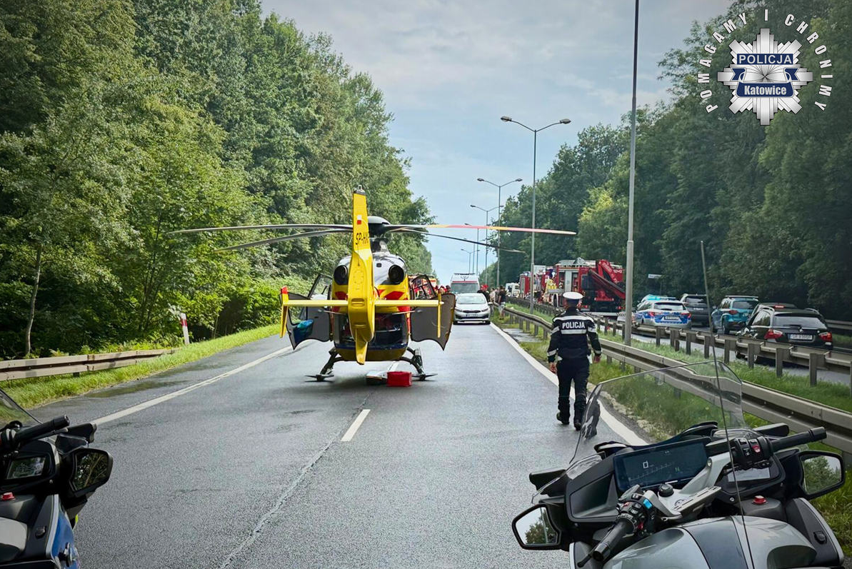 wypadek śmigłowiec policja