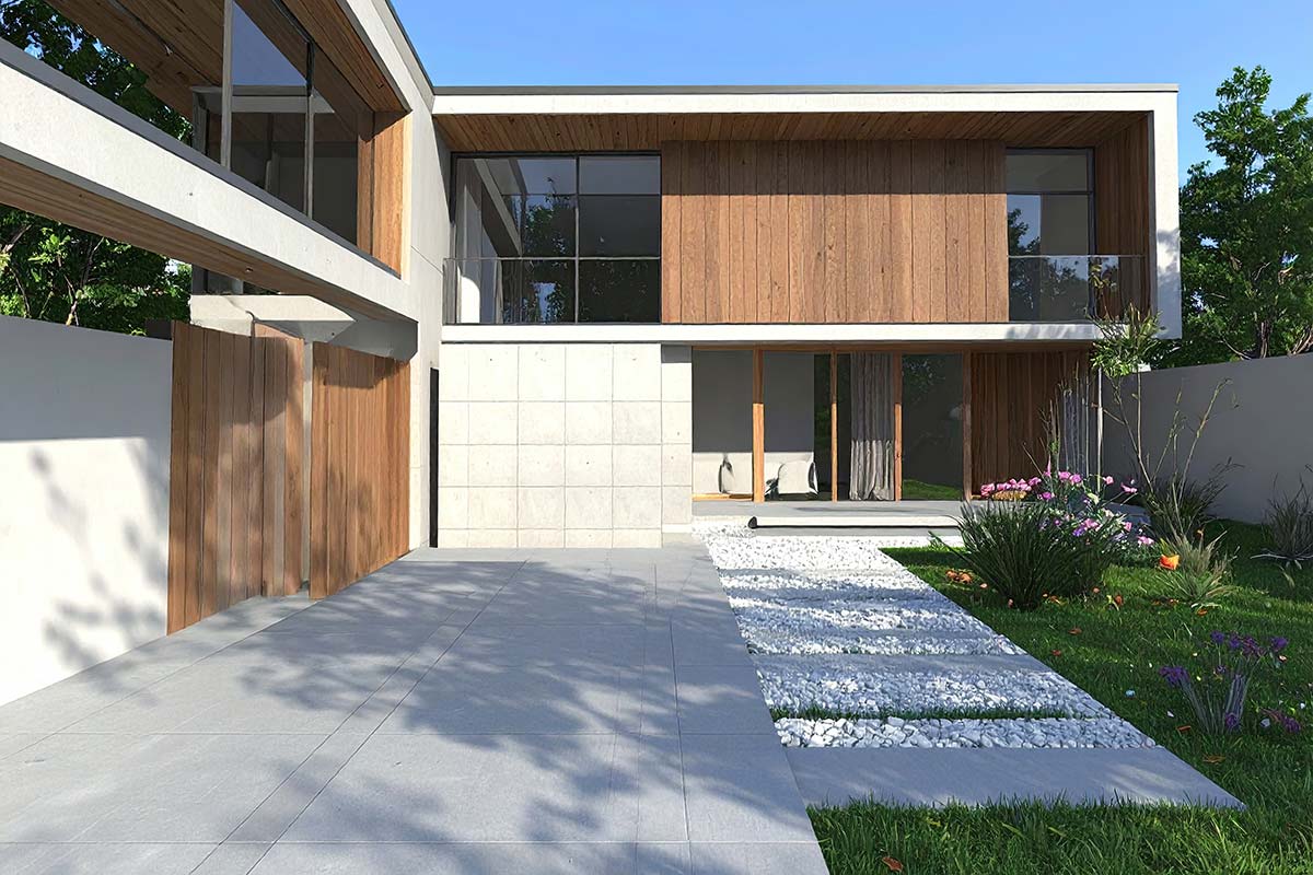 płytki na podjazd nowoczesny