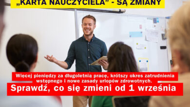 zmiany w Karcie Nauczyciela 2025 - nauczyciel przy tablicy