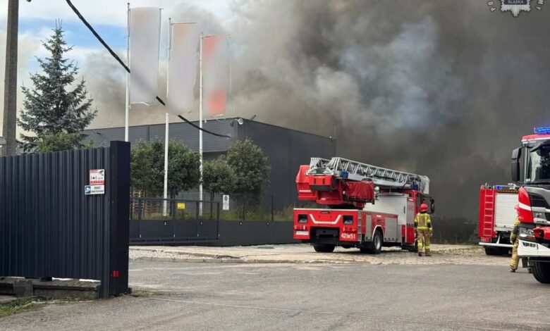 pożar hali Siemianowice Śląskie