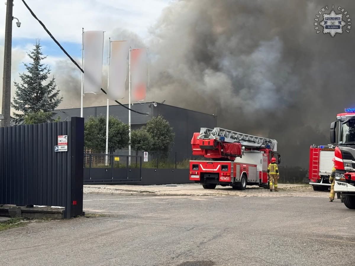 pożar hali Siemianowice Śląskie