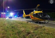 śmiertelny wypadek Czaniec śmigłowiec wylądował na drodze