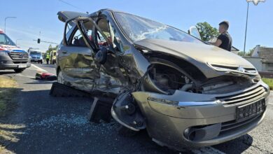 wypadek w Kobiórze na DK1.