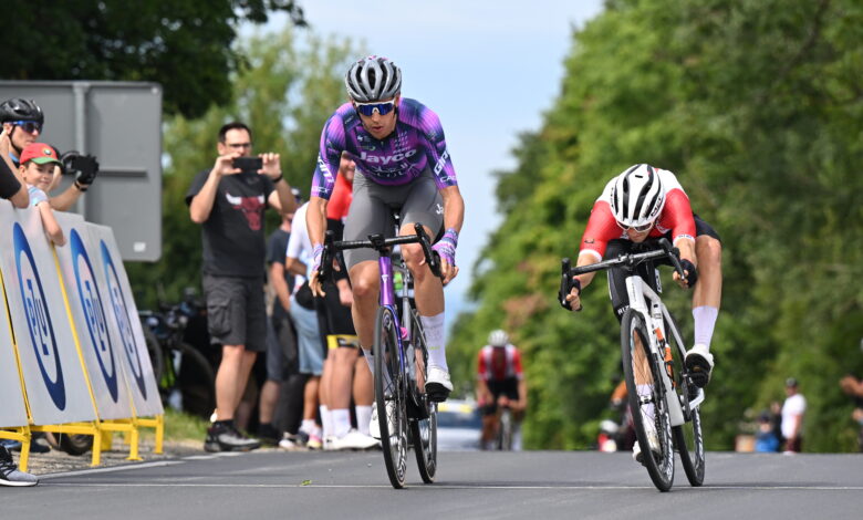 Tour de Pologne 2025 etap II Kolarze na trasie