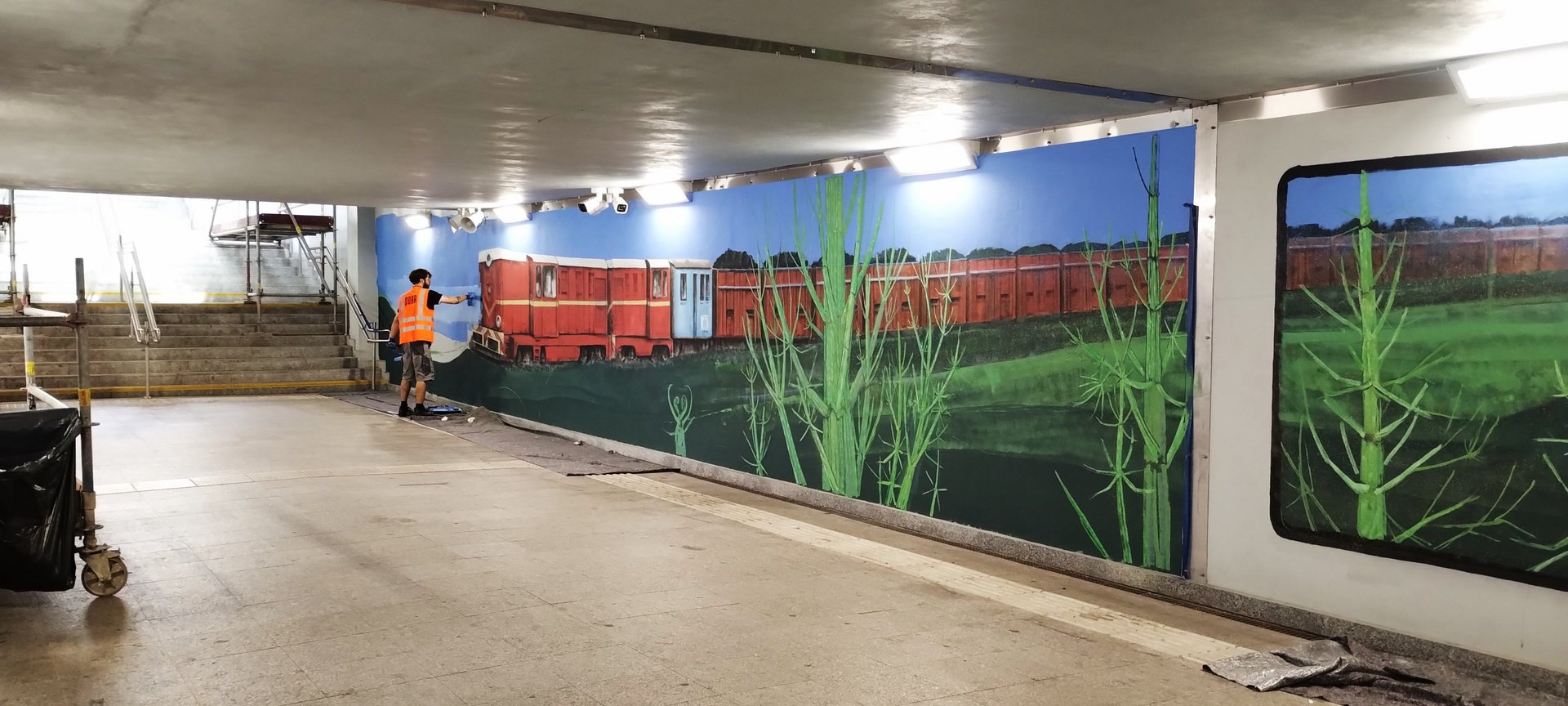 Dworzec w Bytomiu mural